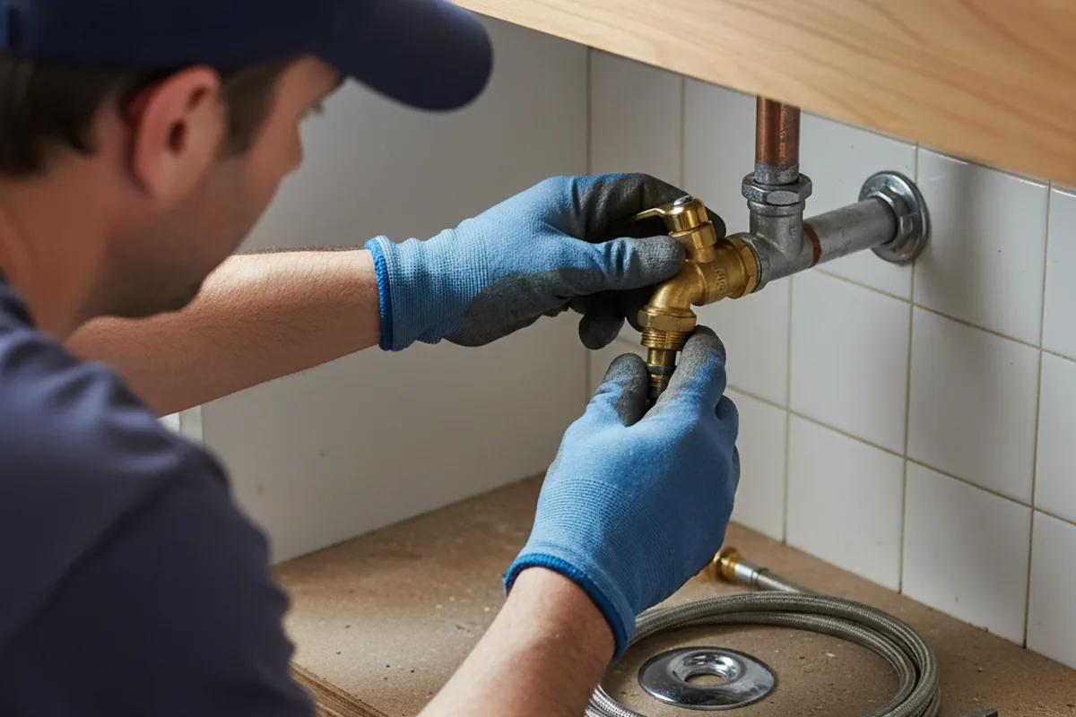 Shutoff valve and fitting work during Faucet and Fixture Repair in Haddonfield